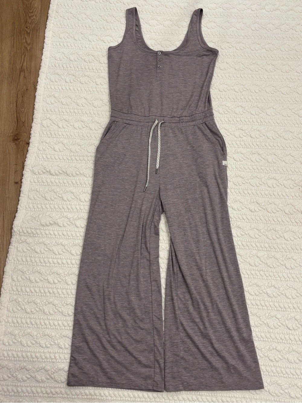 Sleeveless Wide-Leg Jumpsuit — Heather Mauve